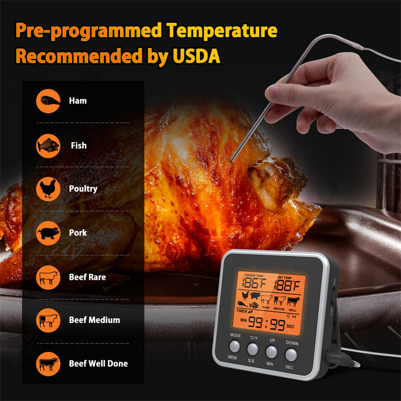 Kitchen Thermometer Timer