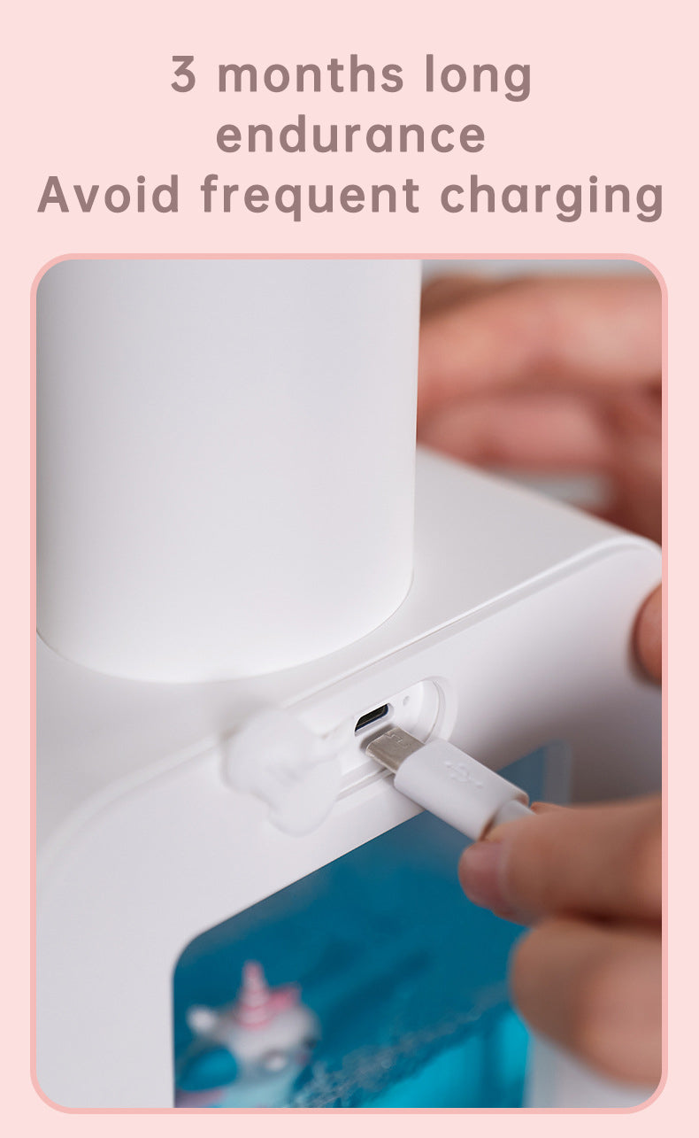 Cute Cat Rechargeable Touchless Automatic Soap Dispenser with Night Light
