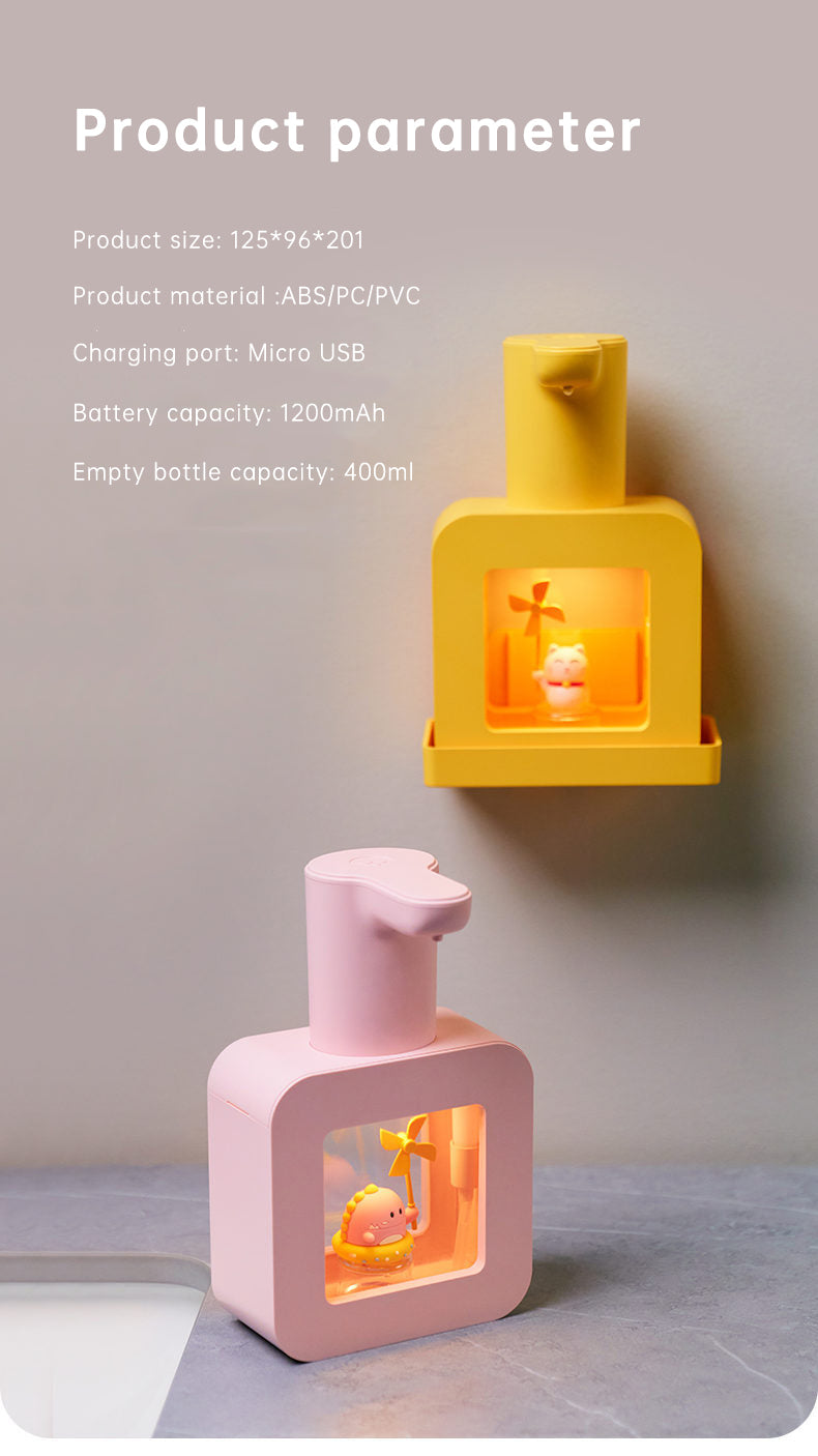 Cute Cat Rechargeable Touchless Automatic Soap Dispenser with Night Light