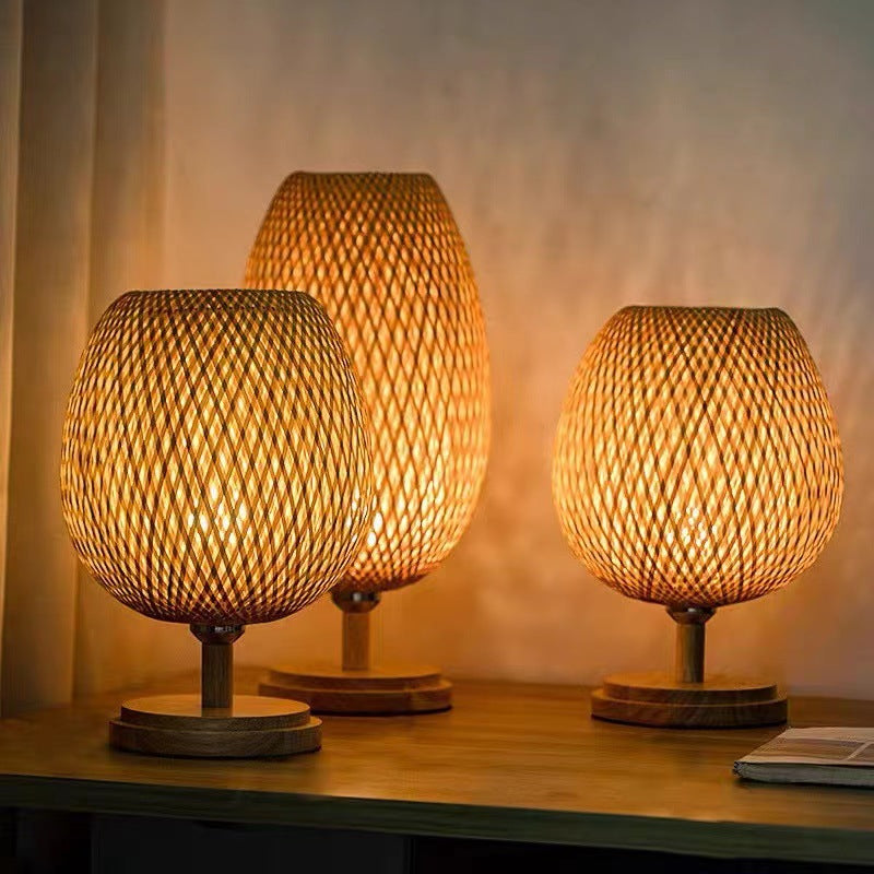 Zen Bamboo Woven Desk Lamp