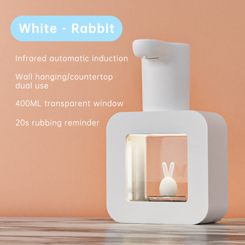 Cute Cat Rechargeable Touchless Automatic Soap Dispenser with Night Light