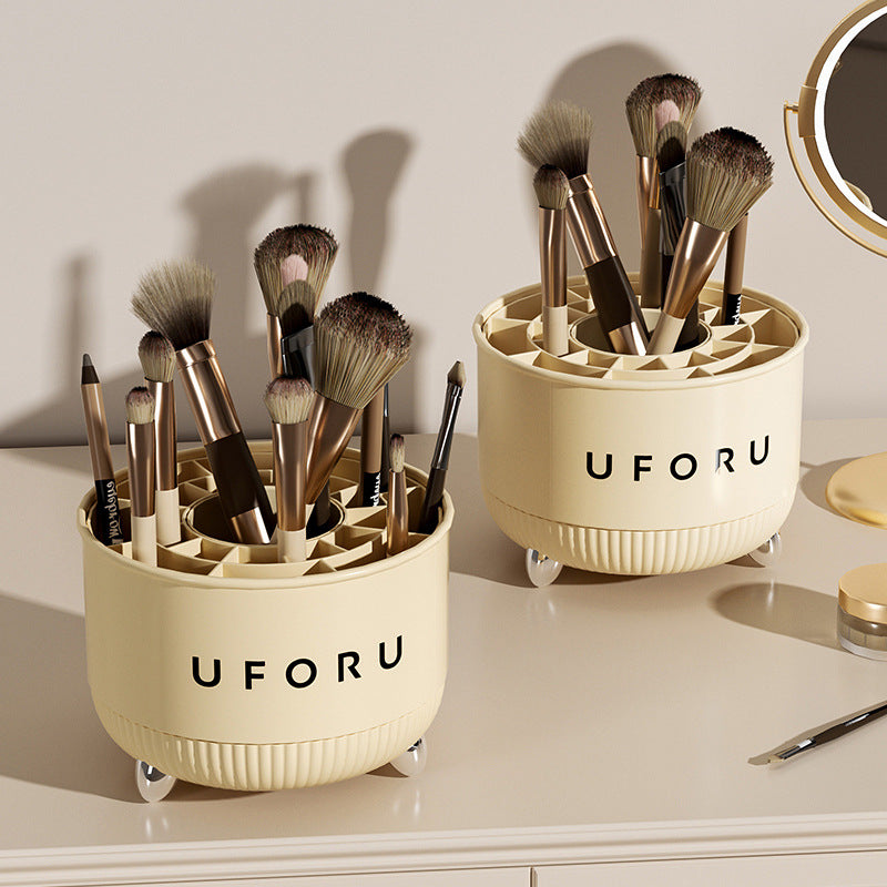 Rotary Makeup Brush Storage