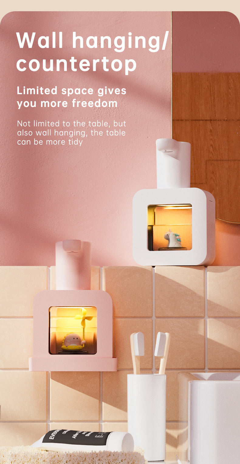 Cute Cat Rechargeable Touchless Automatic Soap Dispenser with Night Light