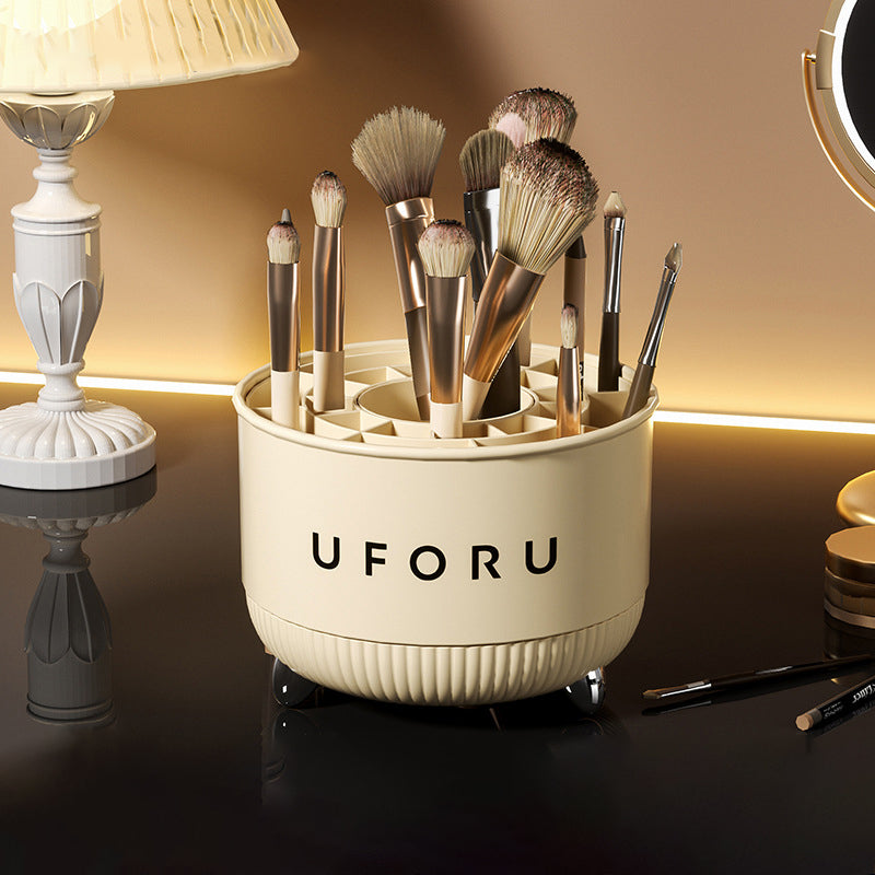 Rotary Makeup Brush Storage