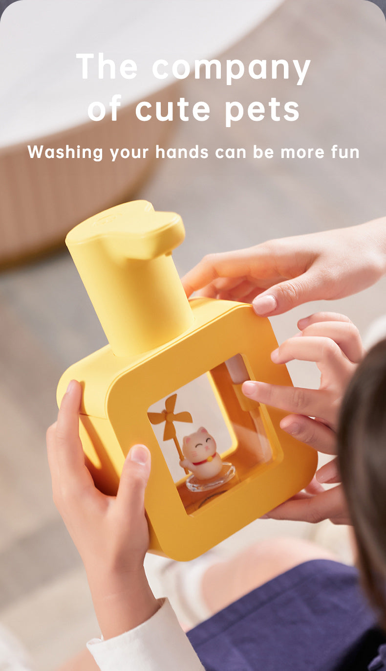 Cute Cat Rechargeable Touchless Automatic Soap Dispenser with Night Light