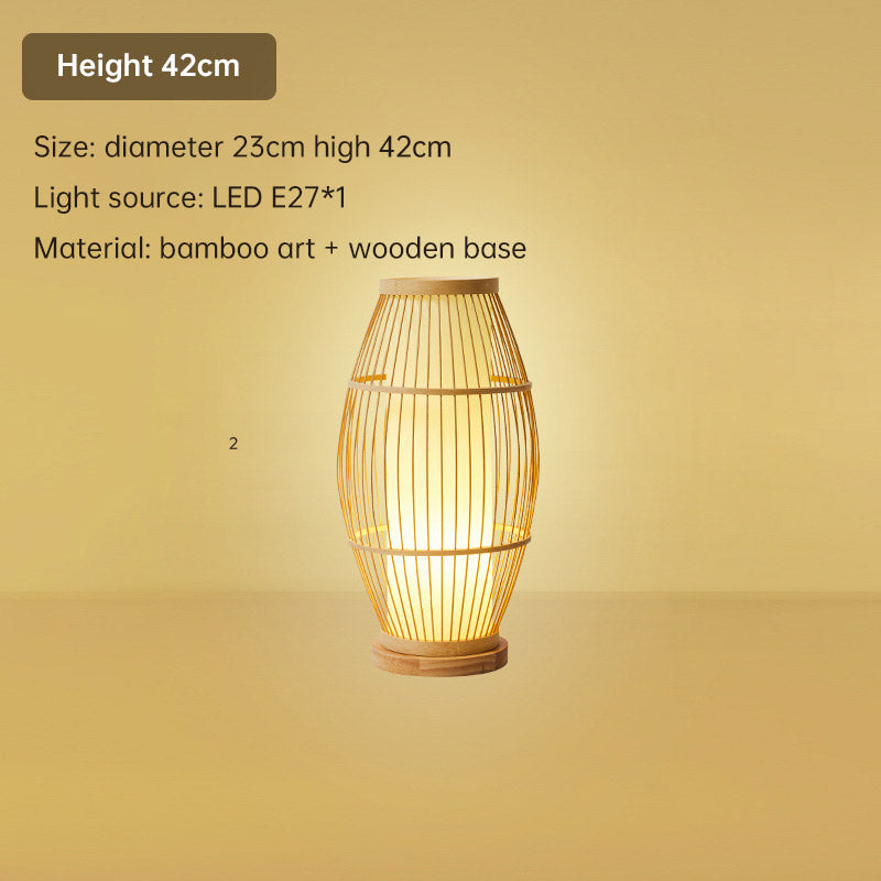 Zen Bamboo Woven Desk Lamp