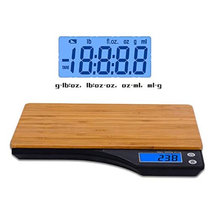 Natural Bamboo Digital Food Scale