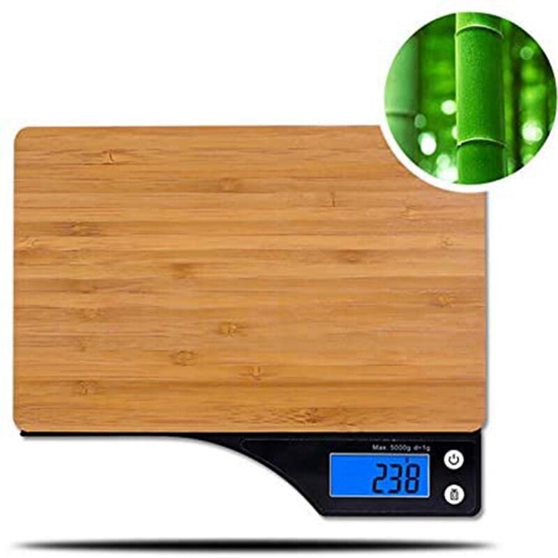 Natural Bamboo Digital Food Scale